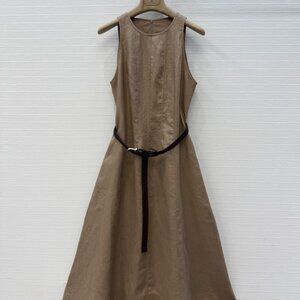 Brunello Cucinelli New Linen Sleeveless Dress